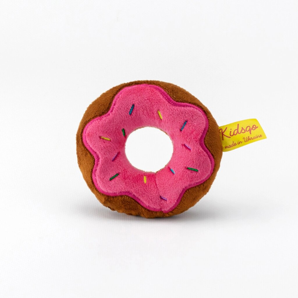 М'яка іграшка Kidsqo Пончик маленький рожевий 10 см (KD6901) від компанії Shock km ua - фото 1