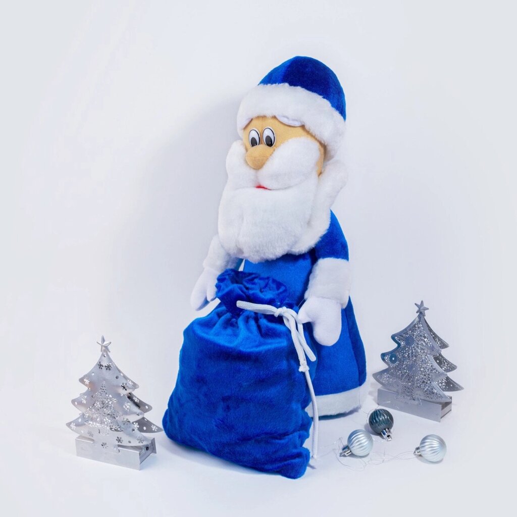 М'яка іграшка Zolushka Дід Мороз 43см синій (ZL4572) від компанії Shock km ua - фото 1