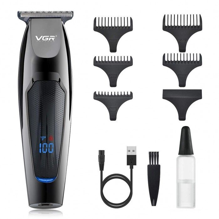 Машинка для стриження волосся тример VGR V-070 з USB та індикатором заряджання від компанії Shock km ua - фото 1