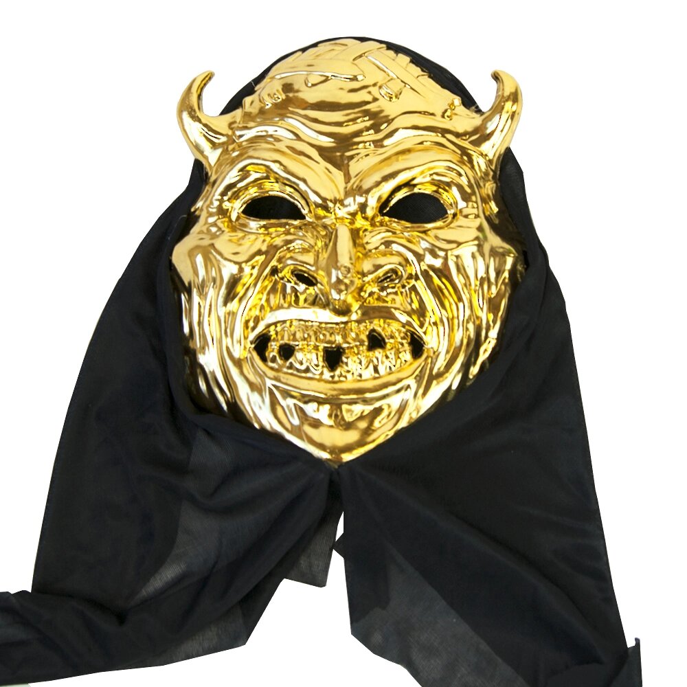 Маска з капюшоном Диявол (золота) від компанії Shock km ua - фото 1