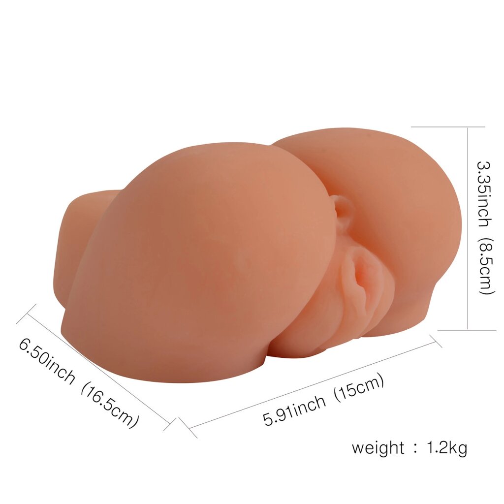 Маструрбатор полуторс вагіну та анус Emily Small Ass розмір S тілеснийбез вібрації від компанії Shock km ua - фото 1
