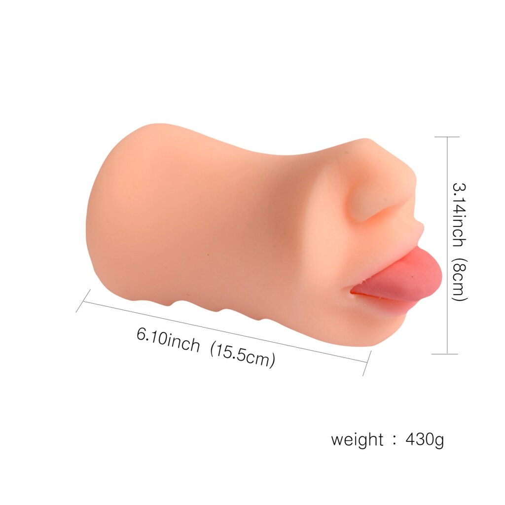 Мастурбатор для орального сексу (РОТИК) без вібрації колір тілесний від компанії Shock km ua - фото 1