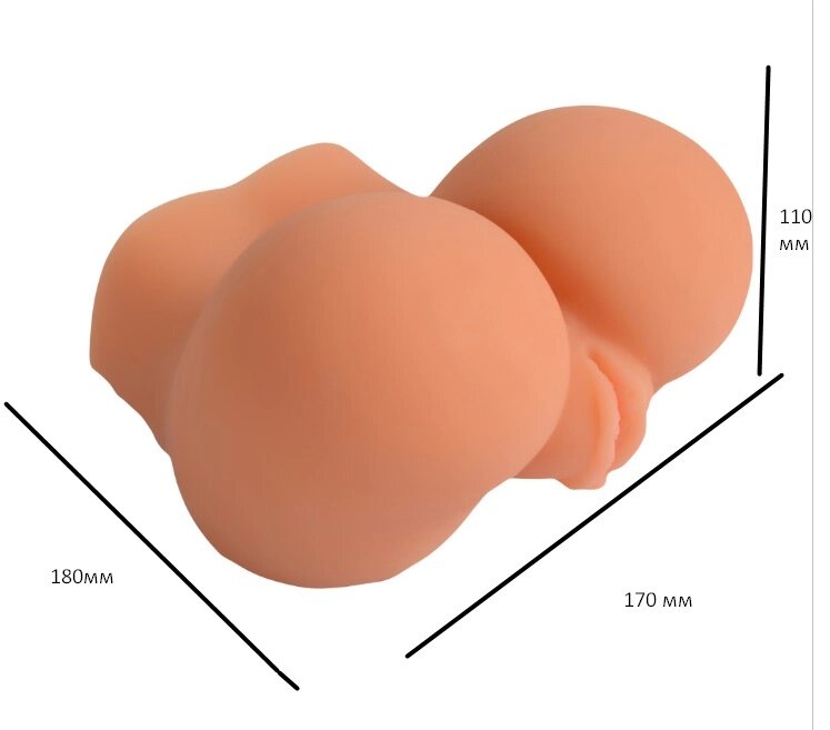 МАСТУРБАТОР вагіна та анус "Emily Middle Ass", розмір M від компанії Shock km ua - фото 1