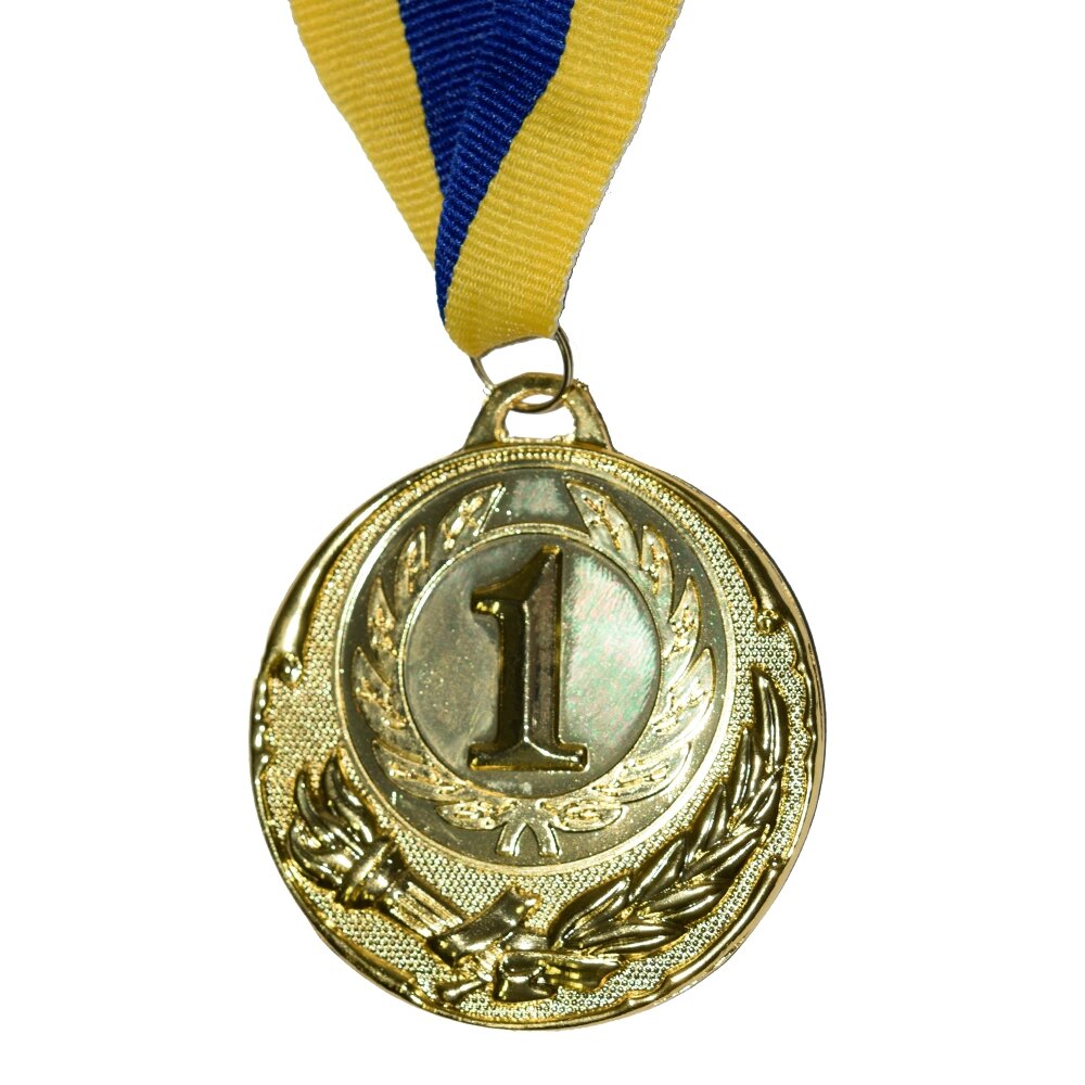 Медаль нагородна 43502 Д7см 1 місце Золото від компанії Shock km ua - фото 1