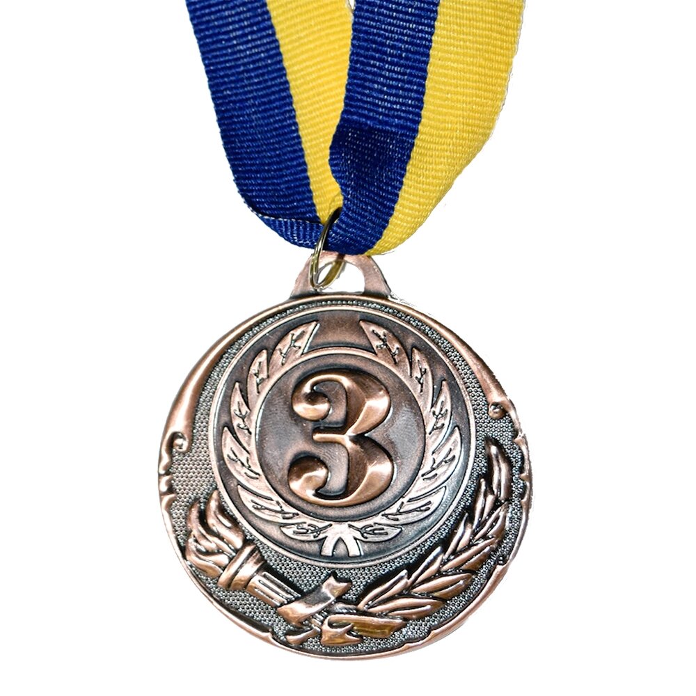 Медаль нагородна 43506 Д7см 3 місце Бронза від компанії Shock km ua - фото 1