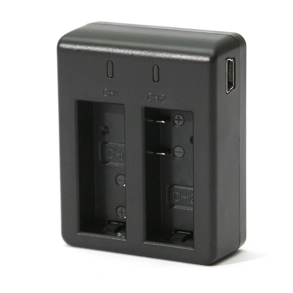 Мережевий зарядний пристрій PowerPlant Dual SJCAM SJ4000 для двох акумуляторів від компанії Shock km ua - фото 1