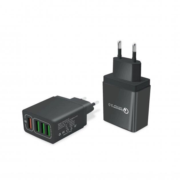 Мережевий зарядний пристрій XoKo 4 USB 6.2A QC-405 від компанії Shock km ua - фото 1