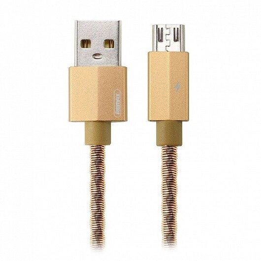 Micro USB кабель 1 м Gefon Remax RC-110m-Gold від компанії Shock km ua - фото 1