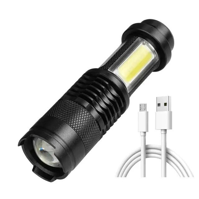 Міні ліхтарик із вбудованим акумулятором світлодіодний від компанії Shock km ua - фото 1