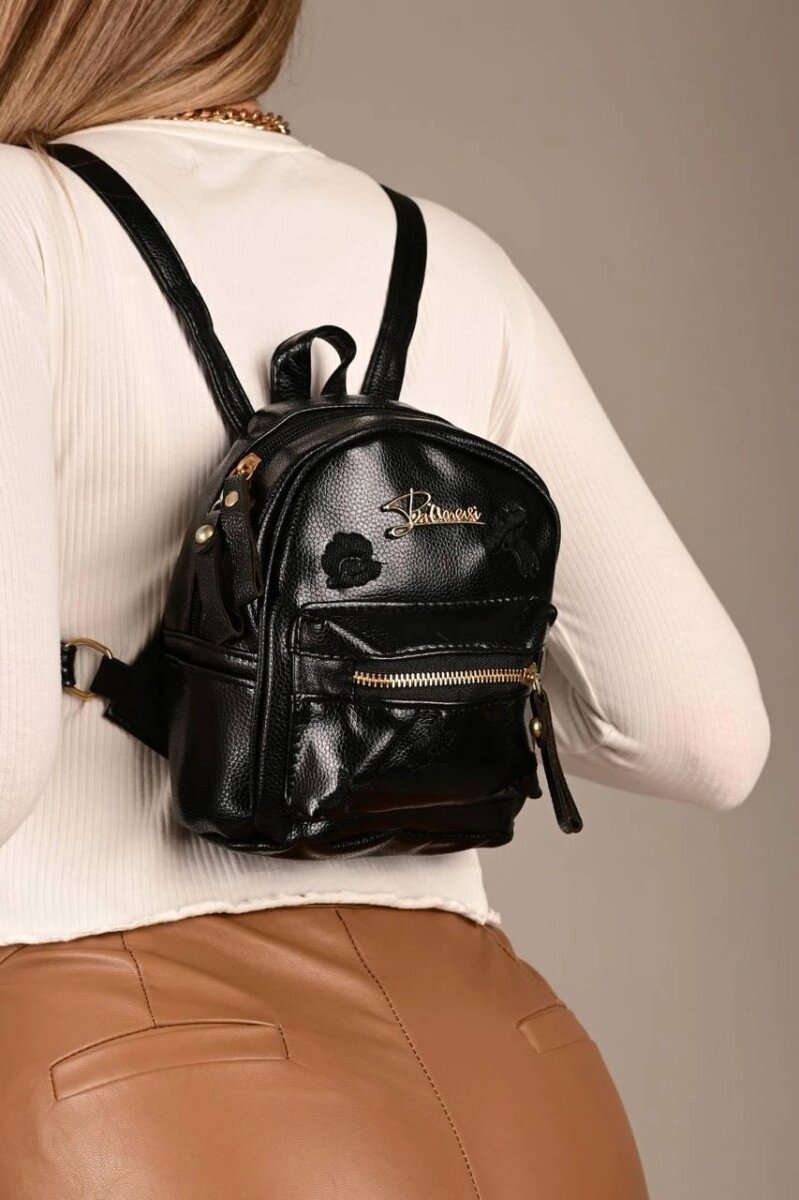 Міні-рюкзак жіночий чорний код 7-328 від компанії Shock km ua - фото 1