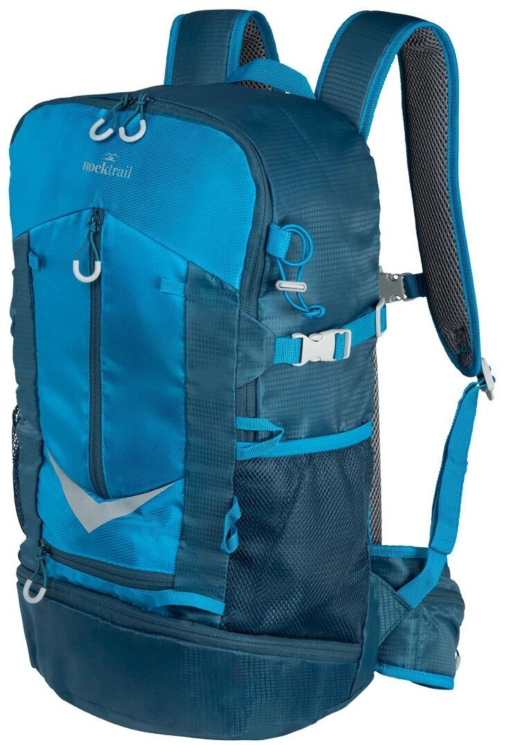 Місткий спортивний рюкзак із дощовиком 30L Rocktrail IAN389063 блакитний від компанії Shock km ua - фото 1