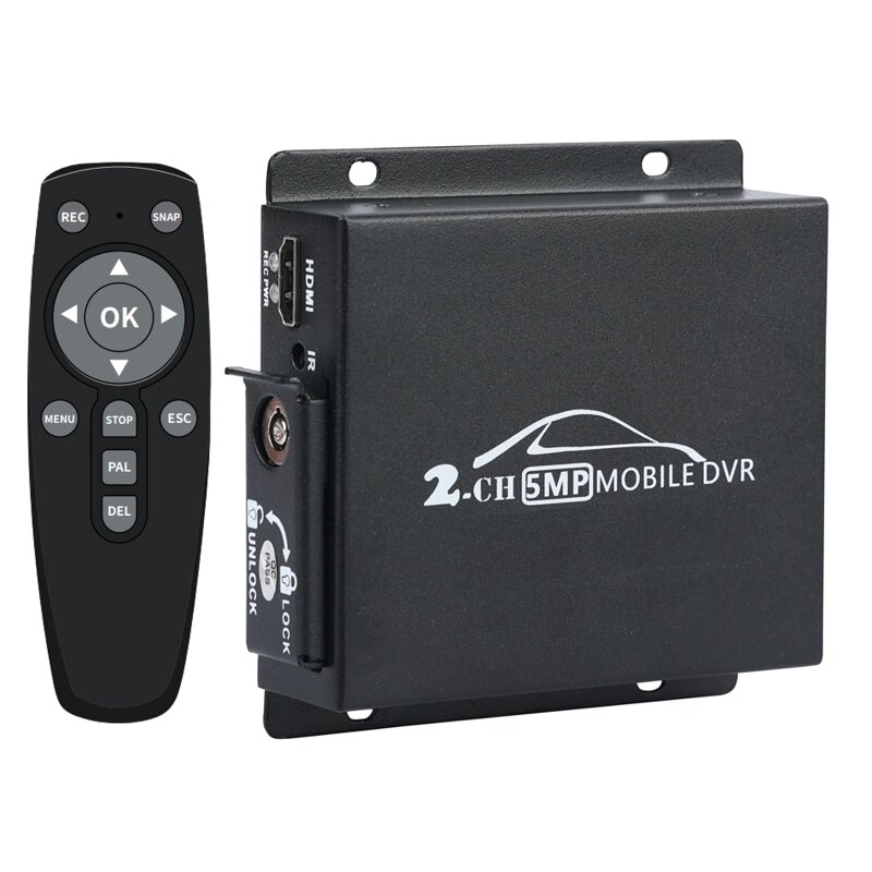 Мобільний AHD відеореєстратор на 2 камери Pomiacam HD DVR для таксі, автобусів, вантажівок, 5 Мп, Quad HD, SD до 128 від компанії Shock km ua - фото 1