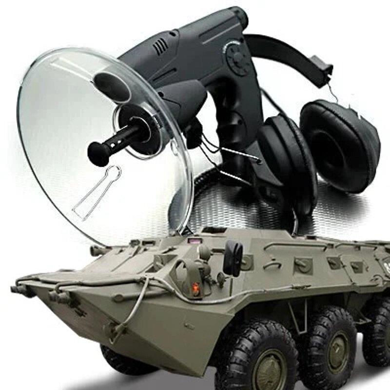 Монокуляр військовий 8х25, із вбудованим параболічним мікрофоном SU-100. Пристрій виявлення противника від компанії Shock km ua - фото 1