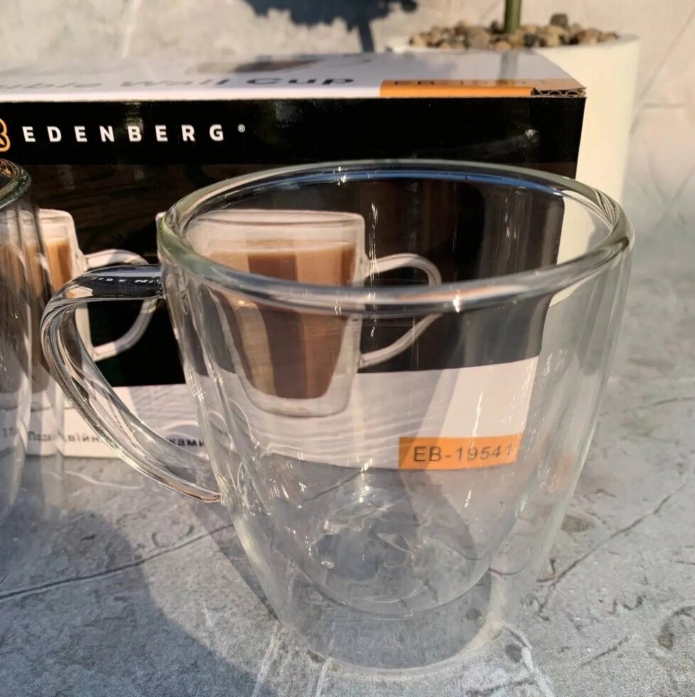 Набір чашок із подвійними стінками Edenberg EB-19541 220 мл 2 шт від компанії Shock km ua - фото 1