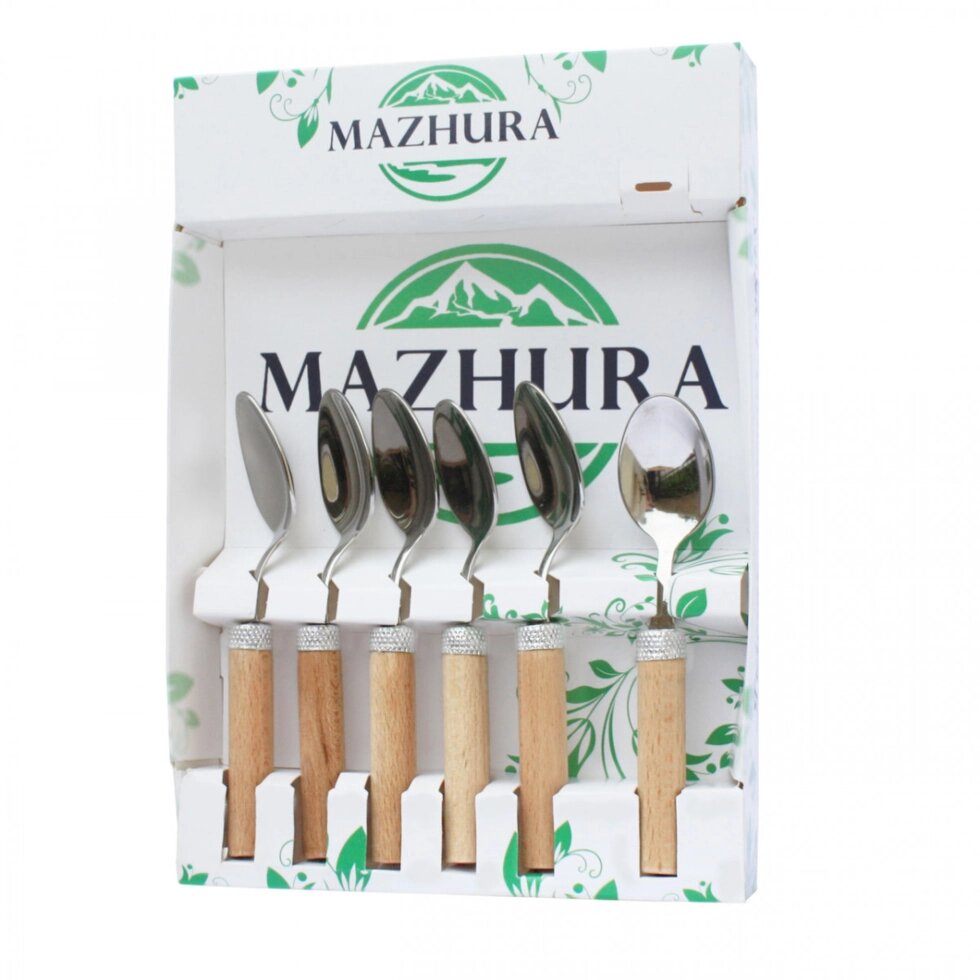 Набір чайних ложок Mazhura Beech Wood MZ-505667 6 шт від компанії Shock km ua - фото 1