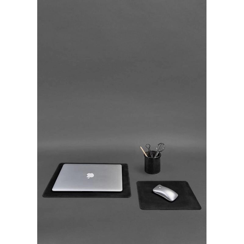 Набір для робочого столу із натуральної шкіри 1.0 чорний Crazy Horse від компанії Shock km ua - фото 1