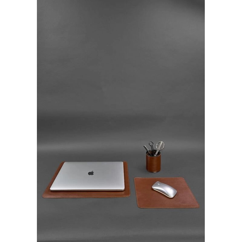 Набір для робочого столу із натуральної шкіри 1.0 світло-коричневий краст від компанії Shock km ua - фото 1