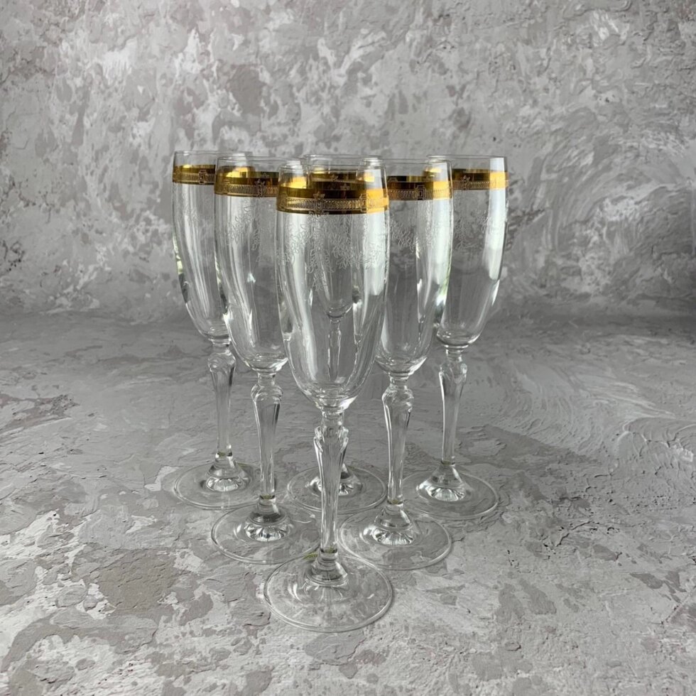 Набір келихів для шампанського Rona Lucia 2227/14143/88/160 160 мл 6 шт від компанії Shock km ua - фото 1