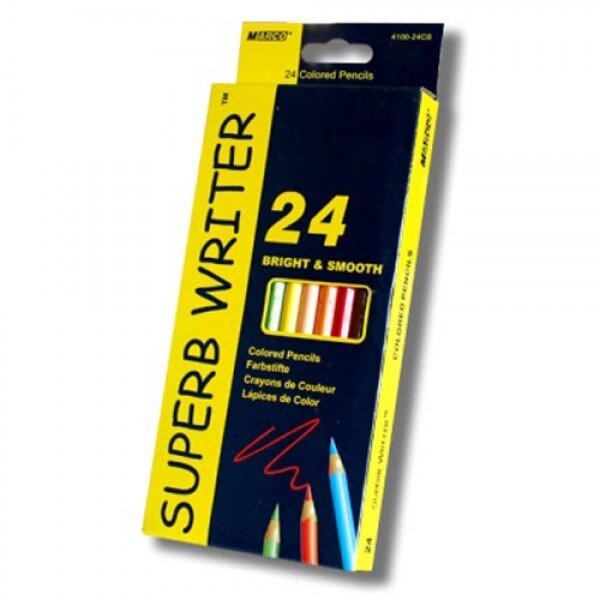 Набір кольорових олівців Marco Superb Writer 4100-24CB 24 кольору від компанії Shock km ua - фото 1