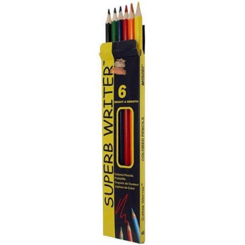 Набір кольорових олівців Marco Superb Writer 4100-6CB 6 кольорів від компанії Shock km ua - фото 1