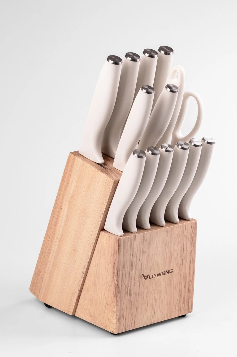 Набір кухонних ножів 14 предметів Чорний від компанії Shock km ua - фото 1