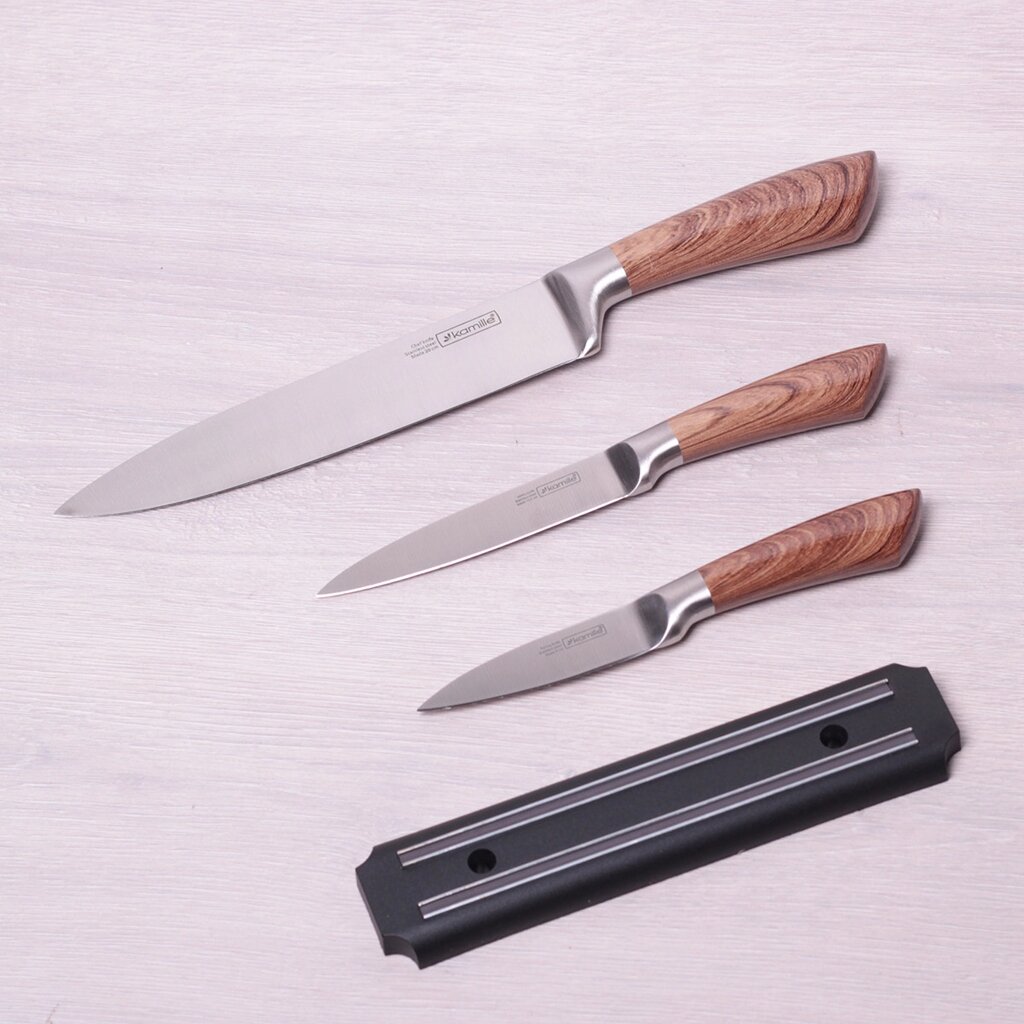 Набір кухонних ножів 4 предмета Kamille KM-5042 від компанії Shock km ua - фото 1
