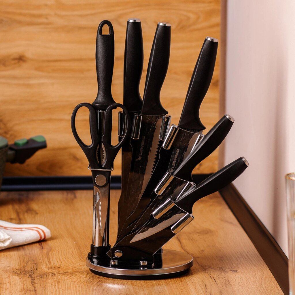 Набір кухонних ножів 7 предметів Білий від компанії Shock km ua - фото 1