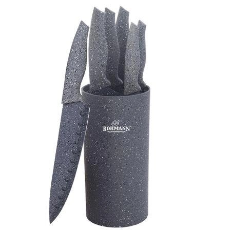 Набір кухонних ножів Bohmann BH-6165-Grey 6 предметів сірий від компанії Shock km ua - фото 1