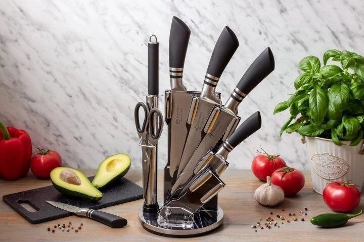Набір кухонних ножів Edenberg EB-905 8 предметів від компанії Shock km ua - фото 1