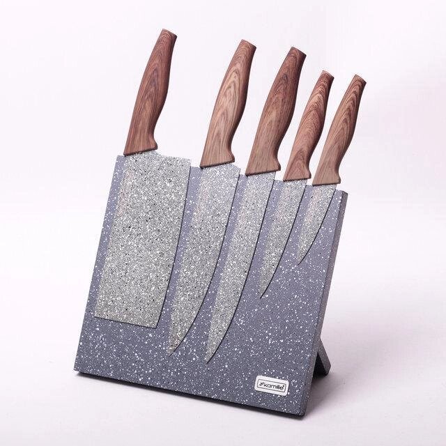 Набір кухонних ножів Kamille KM-5045 6 предметів від компанії Shock km ua - фото 1