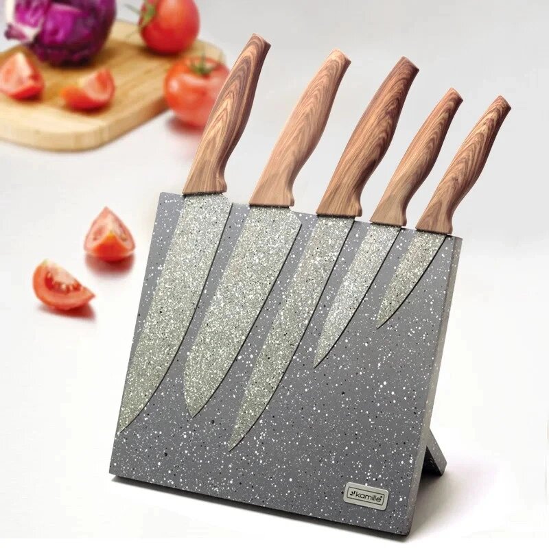 Набір кухонних ножів Kamille KM-5046 6 предметів від компанії Shock km ua - фото 1