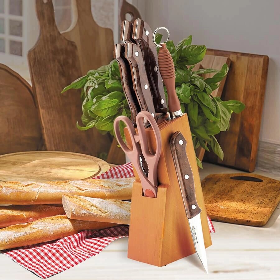 Набір кухонних ножів Maestro MR-1406 8 предметів від компанії Shock km ua - фото 1