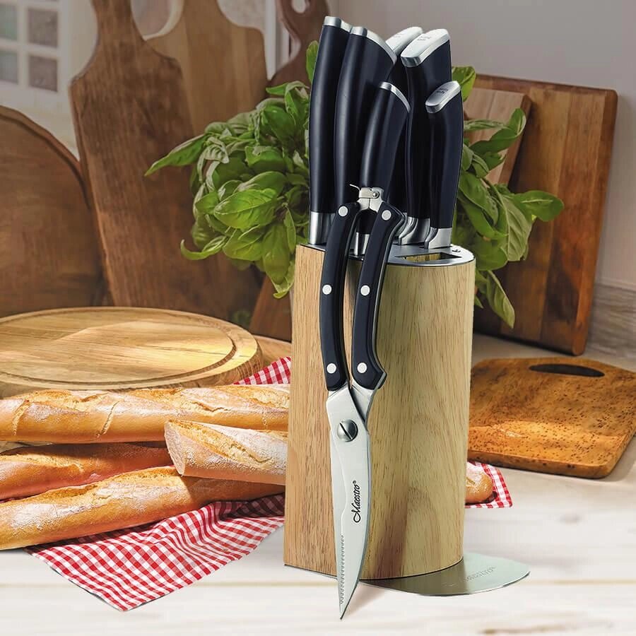 Набір кухонних ножів Maestro MR-1422 8 предметів від компанії Shock km ua - фото 1