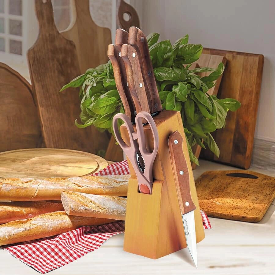 Набір кухонних ножів Maestro MR Basic-1401 7 предметів від компанії Shock km ua - фото 1