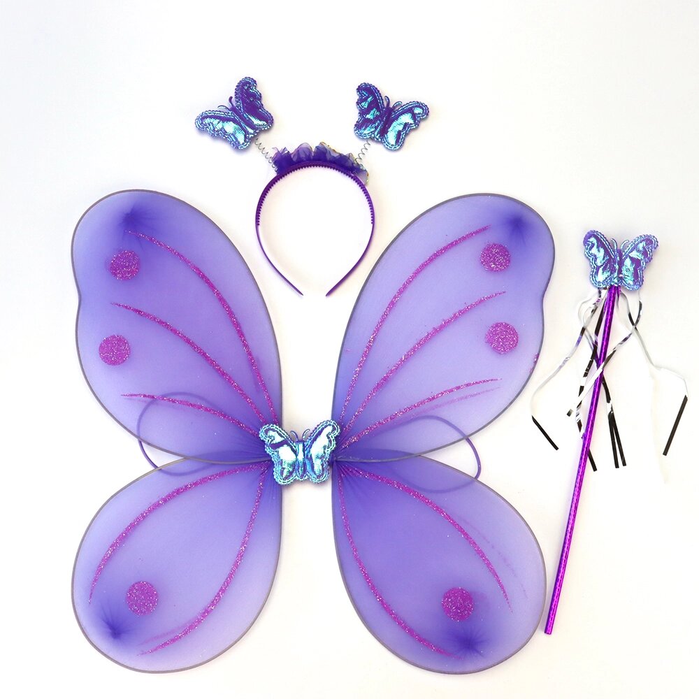 Набір Метелика Карнавальний 50х38см (фіолетовий) від компанії Shock km ua - фото 1