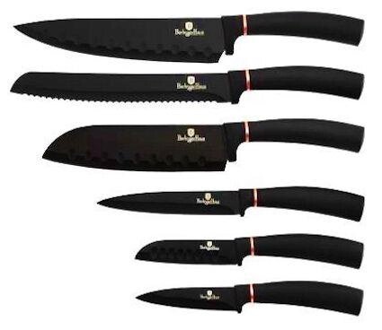 Набір ножів 6 предметів Black rose Berlinger Haus BH-2337 від компанії Shock km ua - фото 1