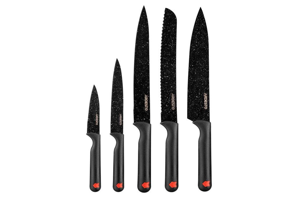 Набір ножів Ardesto Black Mars AR-2105-BR 5 предметів від компанії Shock km ua - фото 1