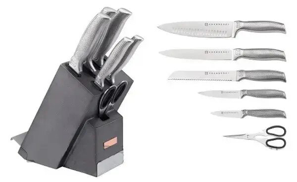 Набір ножів Edenberg EB-11023-Dark-grey 7 предметів темно-сірий від компанії Shock km ua - фото 1