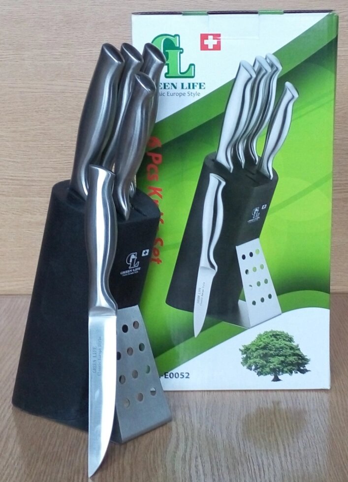 Набір ножів Green Life GL-0052 від компанії Shock km ua - фото 1