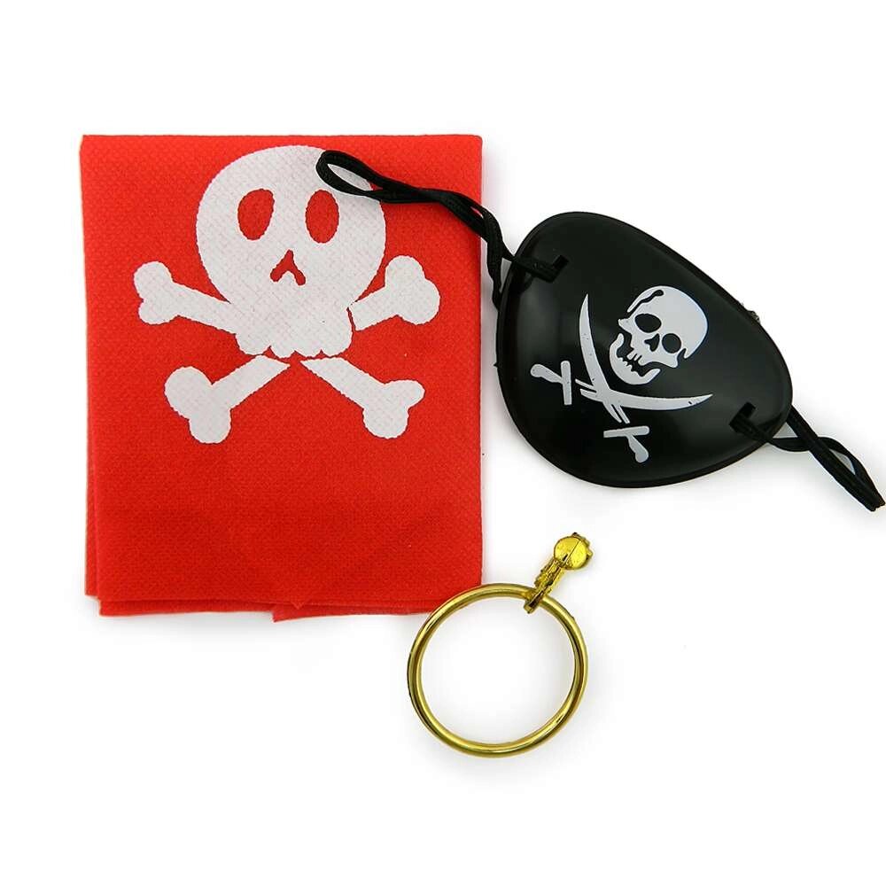Набір Пірата (бандан, сережки, пов'язка на око) від компанії Shock km ua - фото 1