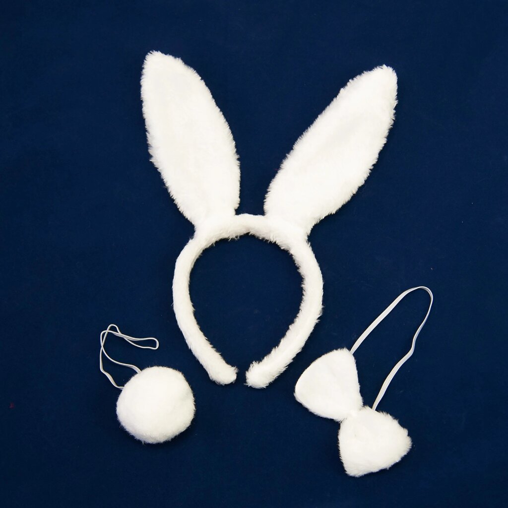 Набір Плейбойчик білий (вуха, краватка-метелик, хвостик) від компанії Shock km ua - фото 1