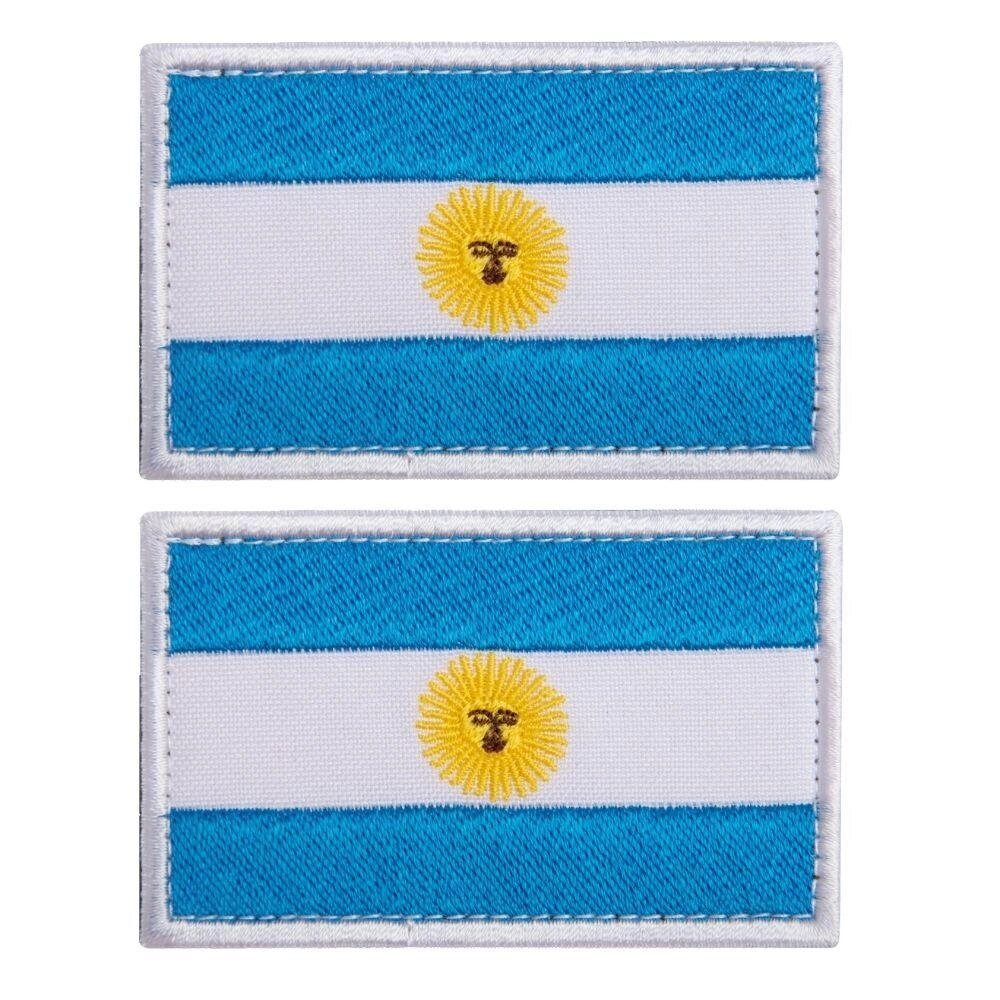 Набір шевронів 2 шт. із липучкою Прапор Аргентина 5х8 см, вишитий патч від компанії Shock km ua - фото 1