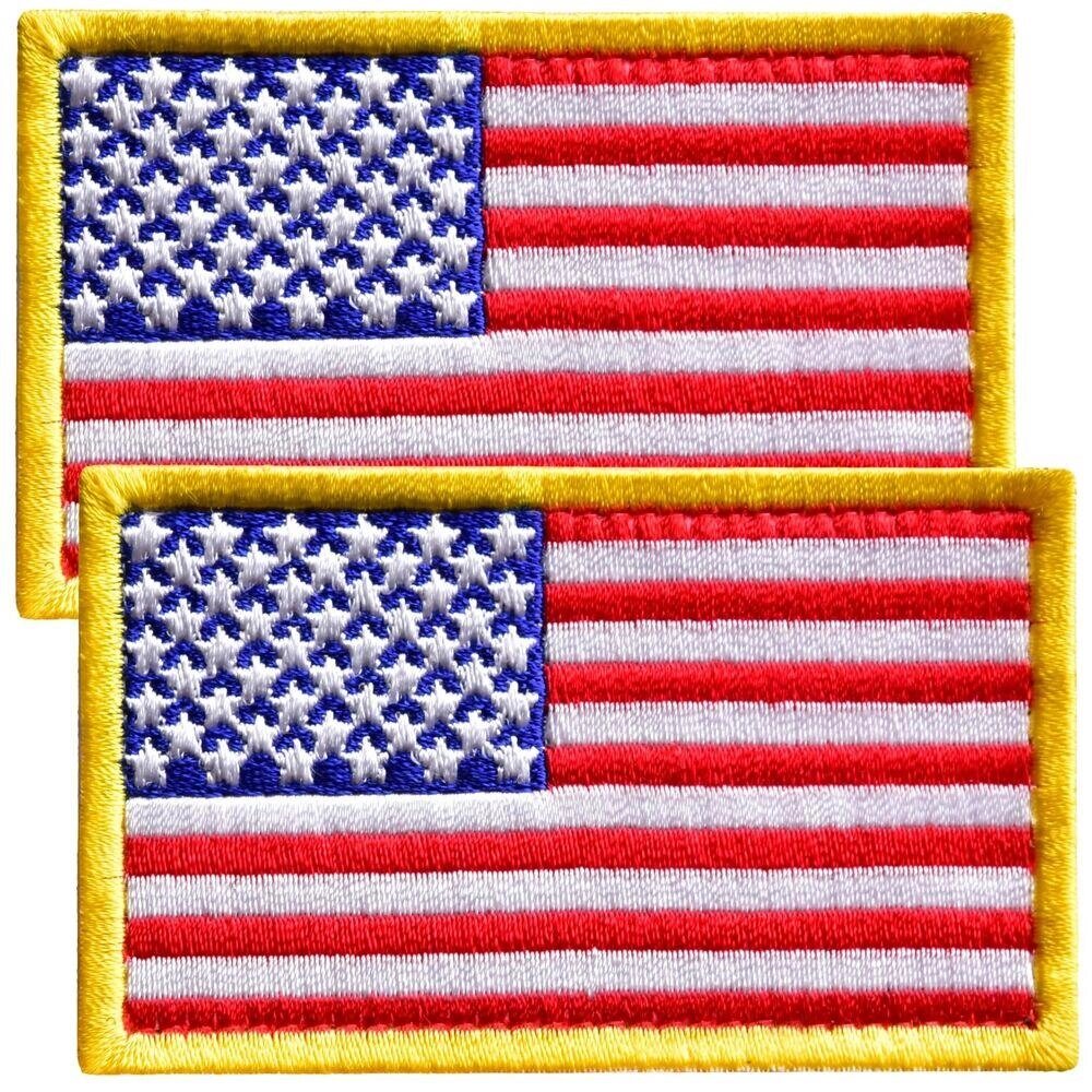 Набір шевронів 2 шт. на липучці Прапор США, вишитий патч нашивка 5х8 см від компанії Shock km ua - фото 1