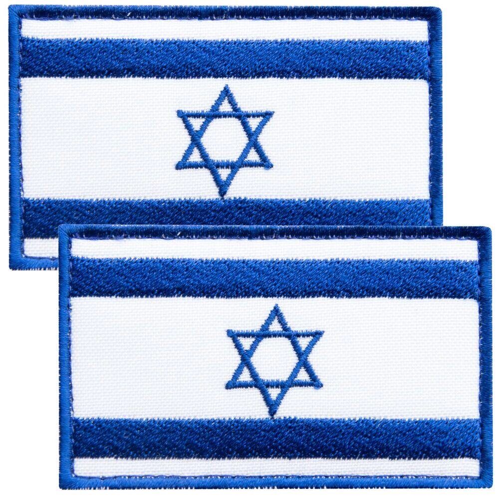 Набір шевронів 2 шт з липучкою Прапор Ізраїля 5х8 см, вишитий патч від компанії Shock km ua - фото 1