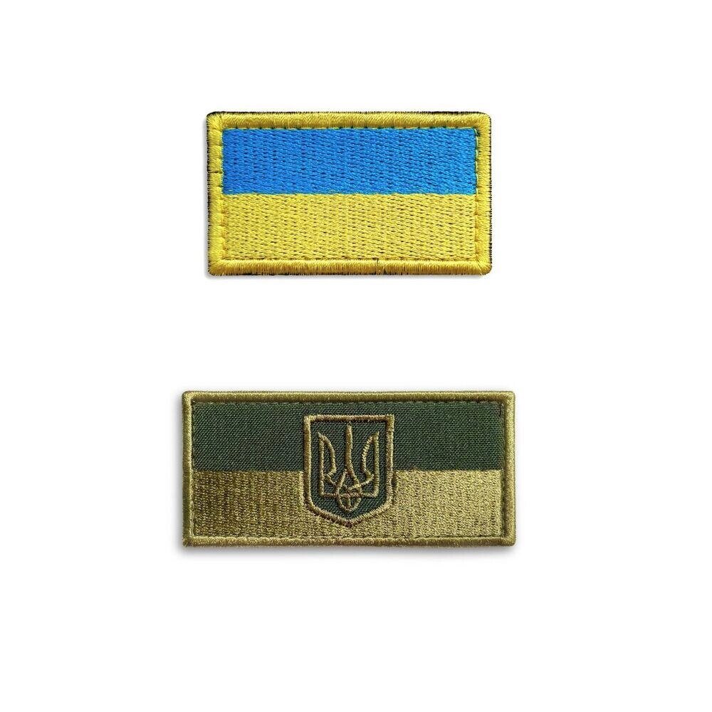 Набір шевронів на липучці Прапор України 2 шт від компанії Shock km ua - фото 1