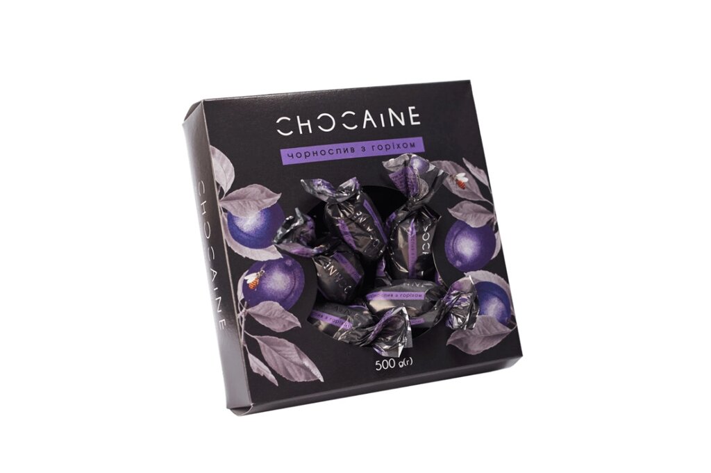 Набір шоколадних цукерок Chocaine «Чорнослив з горіхом» OK-1147 500 г від компанії Shock km ua - фото 1