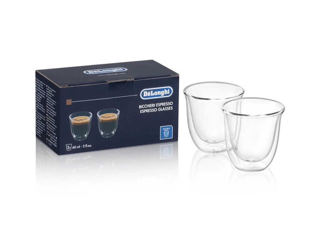 Набір склянок для еспресо DeLonghi 5513284151 60 мл 2 шт від компанії Shock km ua - фото 1