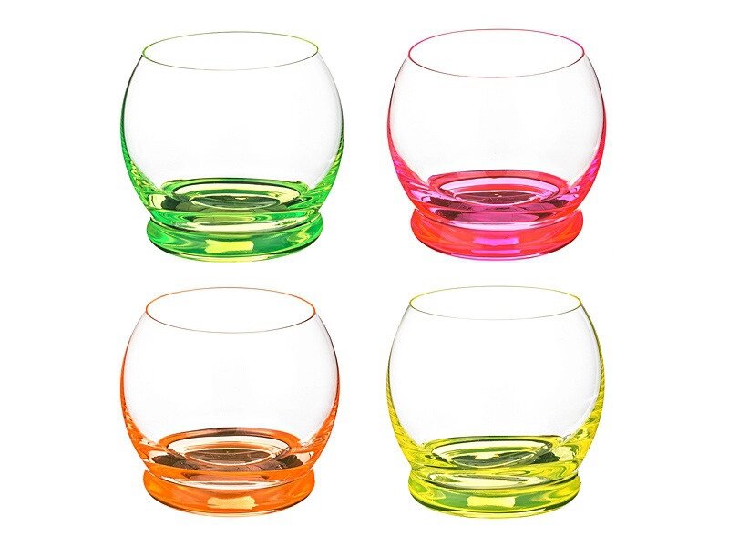 Набір склянок для соку Crazy Neon 4 по 390 мл Bohemia 25250 D4904 390 від компанії Shock km ua - фото 1