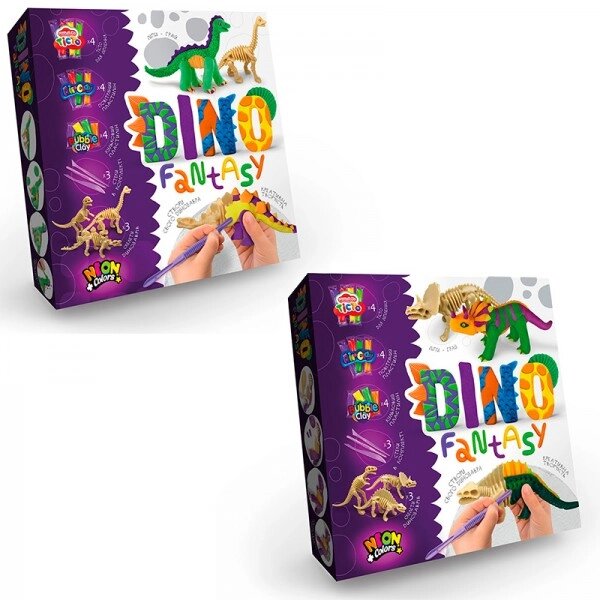 Набір творчості Danko Toys Dino Fantasy DF-01-01U-02U від компанії Shock km ua - фото 1