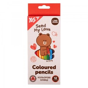 Набір кольорових олівців Yes Line Friends 290705 12 кольорів